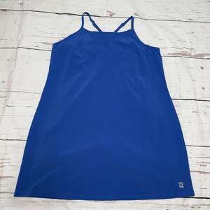 Zelos Royal Blue Athletic Exercise Dress w Shorts Adjustable Straps  Large